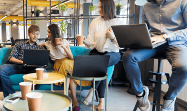 Employees at the workplace 